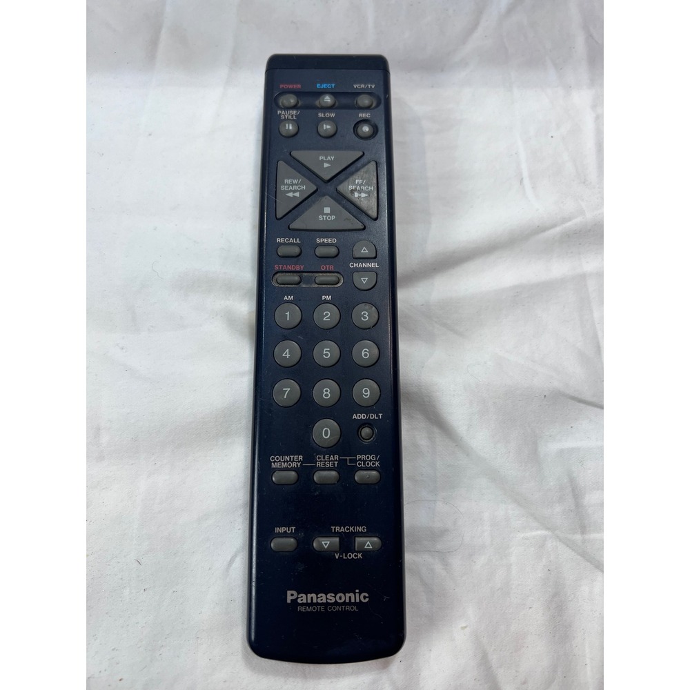 Panasonic VCR TV Remote Control VSK0378 Black Replacement Controller